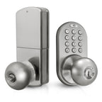 Keyless Satin Nickel Entry Door Knob, Keyed Alike