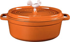 Staub Cast Iron 5.75-qt Coq au Vin Cocotte - Burnt Orange, Made in France