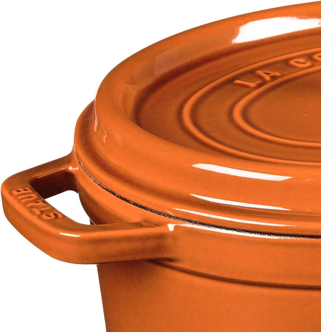 Staub Cast Iron 5.75-qt Coq au Vin Cocotte - Burnt Orange, Made in France