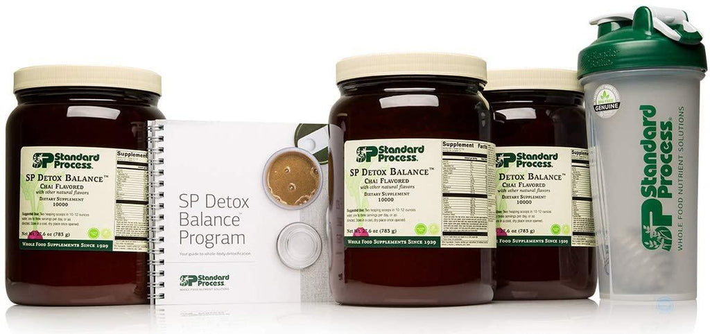 Standard Process SP Detox Balance Chai - Gluten-Free Detox Cleanse Formula with Magnesium, Iron, Creatine, Protein, arginine, Monk Fruit Extract, l-leucine, Choline, Potassium - 28-Day Program Kit