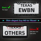 1 Pc Bling  License Plate Frames - Glass Rhinestone Car Tag Holder For Women,Metal Rhinestone Sparkly Car Plate Frame With Bolts,Bling Screws Caps