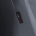 Flying Banner car seat Covers Protects Water Proof Faux Leather Carbon Fiber Front and Rear Bench Split 40/60 50/50 60/40(Gray Gray, Full Set - 8PCS)