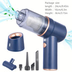 Car Vacuum Cleaner, Wireless Charging Compressed Air Duster Handheld High Power Air Blower Duster For Car Home Office