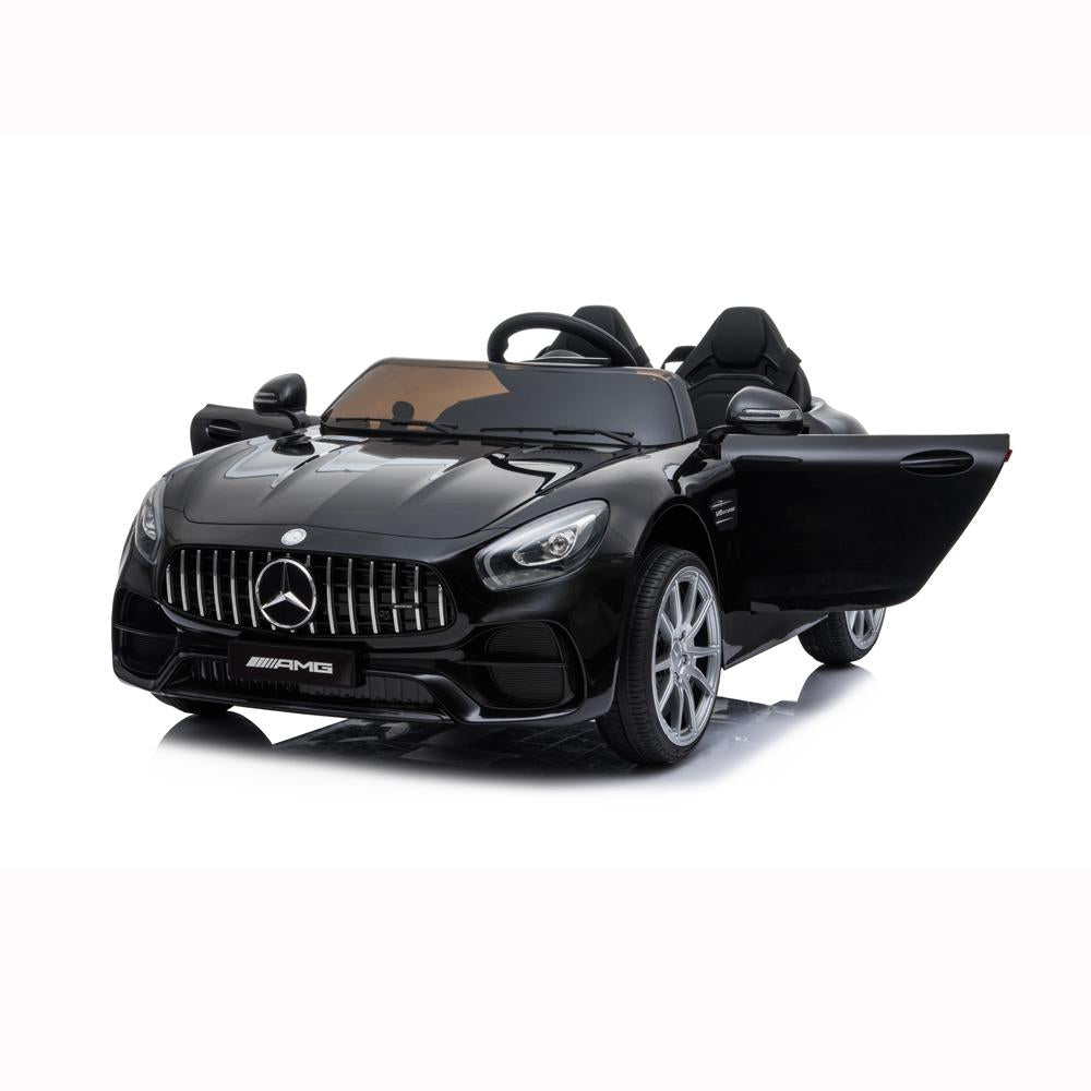 Lowestbest Electric Cars for Kids, Black 12V Kids Battery Powered Ride On Car w/ Remote Control, LED Lights, MP3 Player, 3 Speeds, Best Gift for Boy &amp; Girls