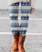women retro aesthetic print skinny pants &amp; leggings