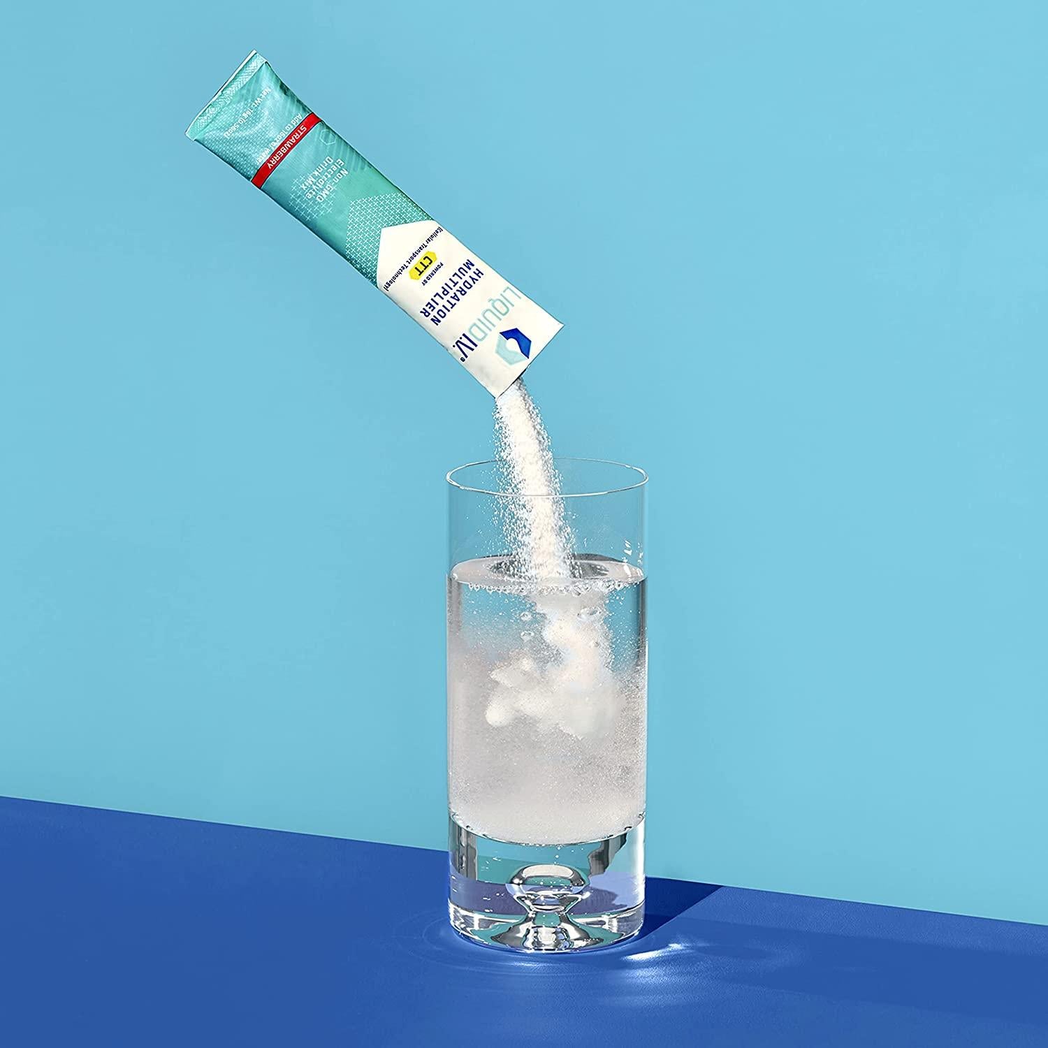 Liquid I.V. Hydration Multiplier - Strawberry - Hydration Powder Packets | Electrolyte Drink Mix | Easy Open Single-Serving Stick | Non-GMO