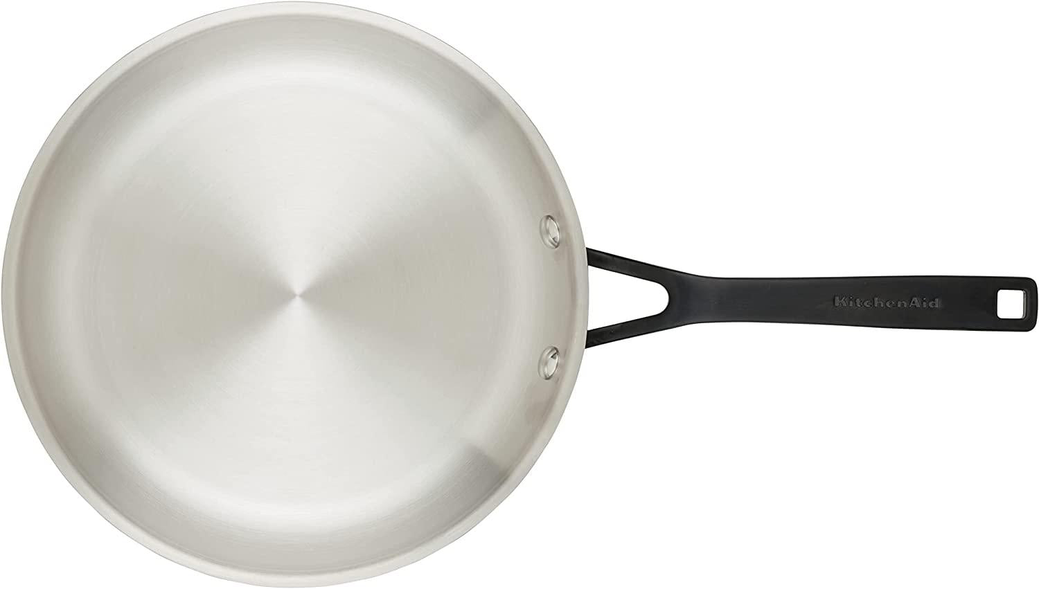 KitchenAid 5-Ply Clad Polished Stainless Steel Frying Pan Set/Skillets, 8.25 Inch and 10 Inch