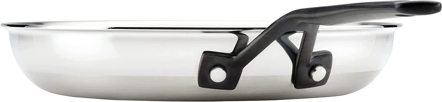 KitchenAid 5-Ply Clad Polished Stainless Steel Frying Pan Set/Skillets, 8.25 Inch and 10 Inch