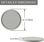 SINGARO Car Cup Coaster, 4PCS Universal Non-Slip Cup Holders Embedded in Ornaments Coaster, Car Interior Accessories, Gray