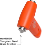 Swiss Safe 5-in-1 Car Safety Hammer, Emergency Escape Tool with Car Window Breaker and Seatbelt Cutter, Orange, 2 Pack
