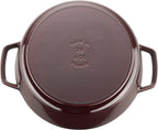 Staub Cast Iron 6-qt Cochon Shallow Wide Round Cocotte - Grenadine, Made in France
