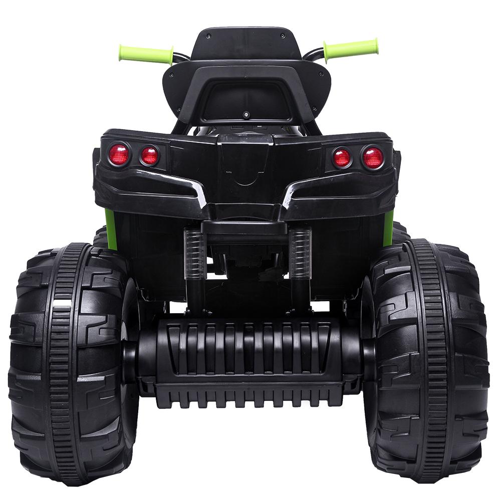 12 Volt Ride ON Toys, Battery Powered Ride ON Toys Car, 4-Wheeler ATV Ride ON Car w/ 3.7mph Max, 2 Speed, LED Lights, AUX Jack, Radio, Electric Motorcycle for Boys, 3-8 Years Old, Green, W1879