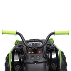12 Volt Ride ON Toys, Battery Powered Ride ON Toys Car, 4-Wheeler ATV Ride ON Car w/ 3.7mph Max, 2 Speed, LED Lights, AUX Jack, Radio, Electric Motorcycle for Boys, 3-8 Years Old, Green, W1879