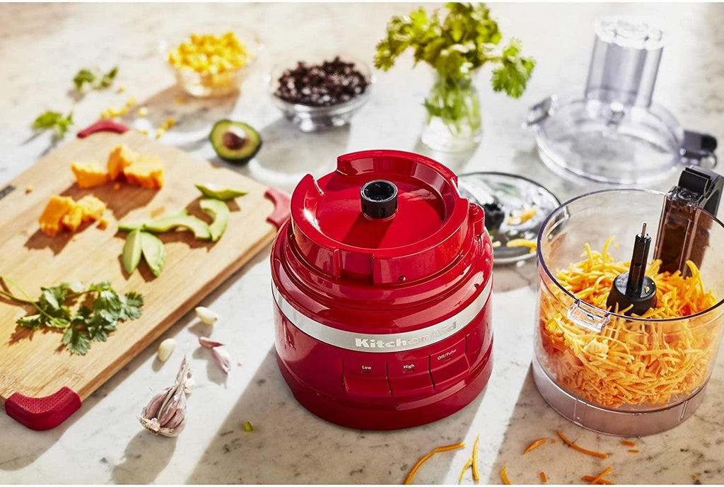 KitchenAid KFP0718ER 7-Cup Food Processor Chop, Puree, Shred and Slice - Empire Red