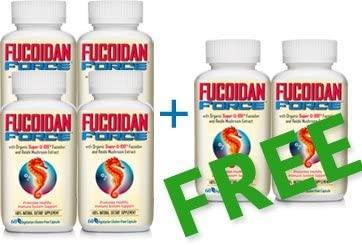 FUCOIDAN FORCE® 6 Bottles Pack (4+2 Free) #1 FUCOIDAN Supplement in The World, Made in USA - Formulated for Maximum Power & Benefits