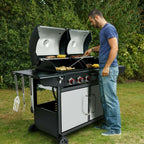 Gas Charcoal Grill Combo 3-Burner Dual Fuel Grill Combo ZH3002SN