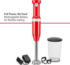 KitchenAid Cordless Variable Speed Hand Blender with Chopper and Whisk Attachment - KHBBV83