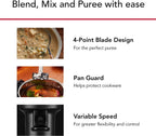 KitchenAid Cordless Variable Speed Hand Blender with Chopper and Whisk Attachment - KHBBV83, Matte Charcoal Grey