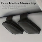 1pc Magnetic PU Leather Car Visor Sunglasses Holder, Sunglasses Holders For Car, Sunglasses Clip For Car Visor, Car Interior Visor Accessories