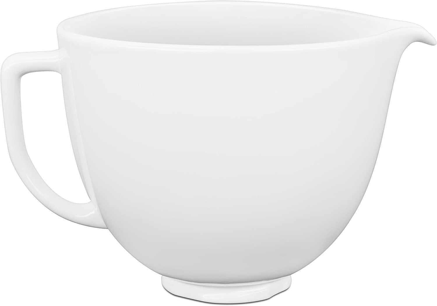 KitchenAid Ceramic Bowl 5Qt, White Chocolate