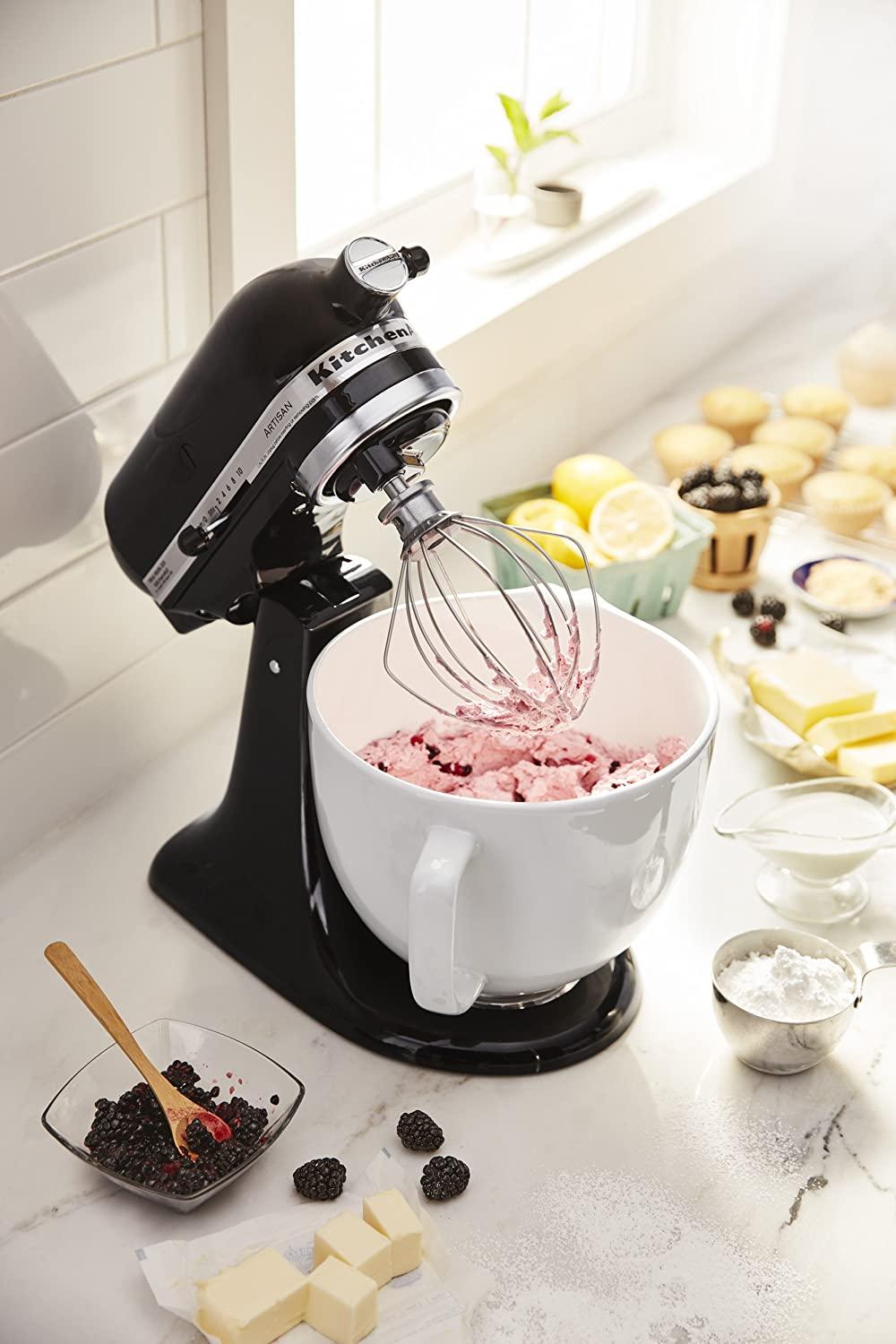 KitchenAid Ceramic Bowl 5Qt, White Chocolate