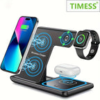 3 In 1 Fast Charging Station, Folding Wireless Charger Stand For  14,13,12,11/Pro/Max/Mini/Plus, X, XR, XS/Max, SE, 8/Plus, For IWatch 1-8, For Airpods 3/2/Pro