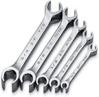 SK 381 SuperKrome 5 Piece 6 Point 1/4-inch to 7/8-Inch Flare Nut Wrench Set