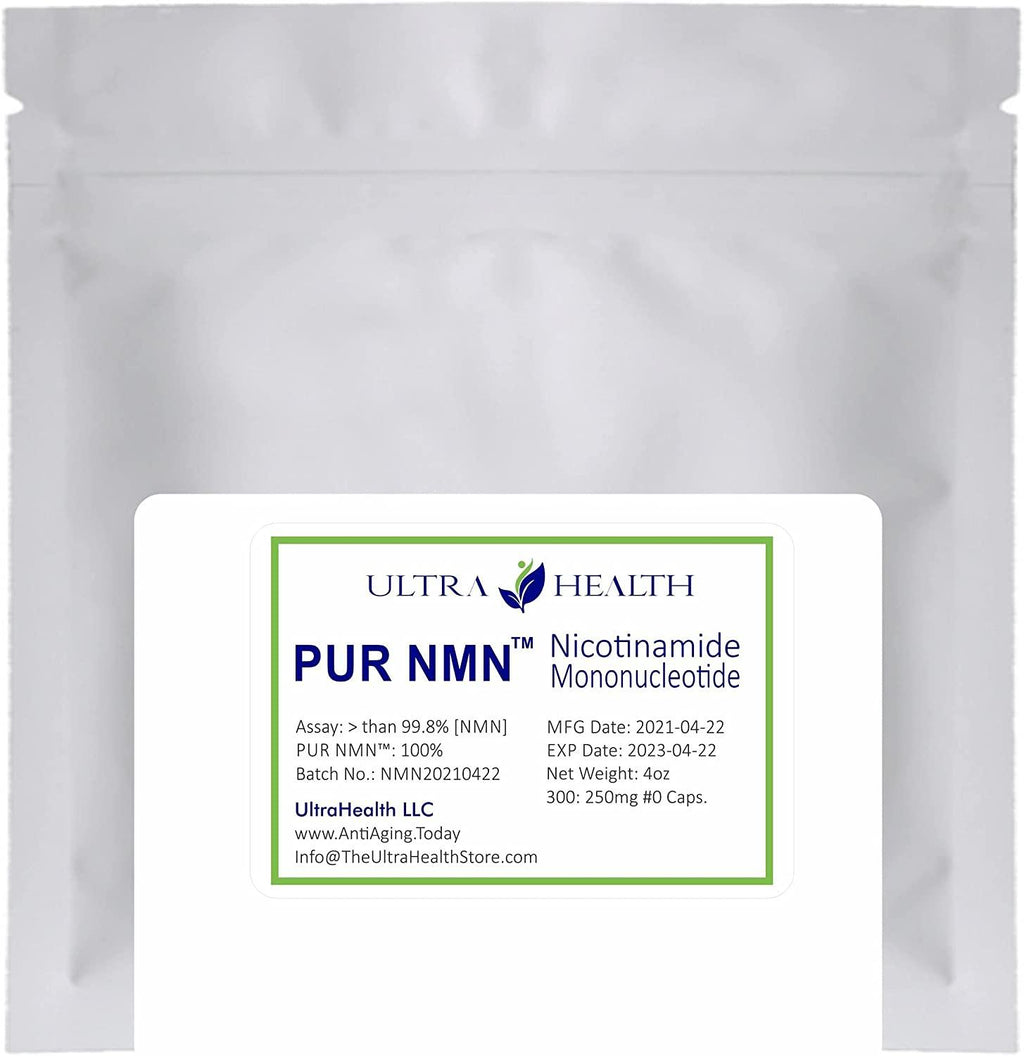PUR NMN (nicotinamide mononucleotide) 300 Capsules, 250mg Count, Pharmaceutical Grade NMN, Best Price per Capsule, NAD Supplement