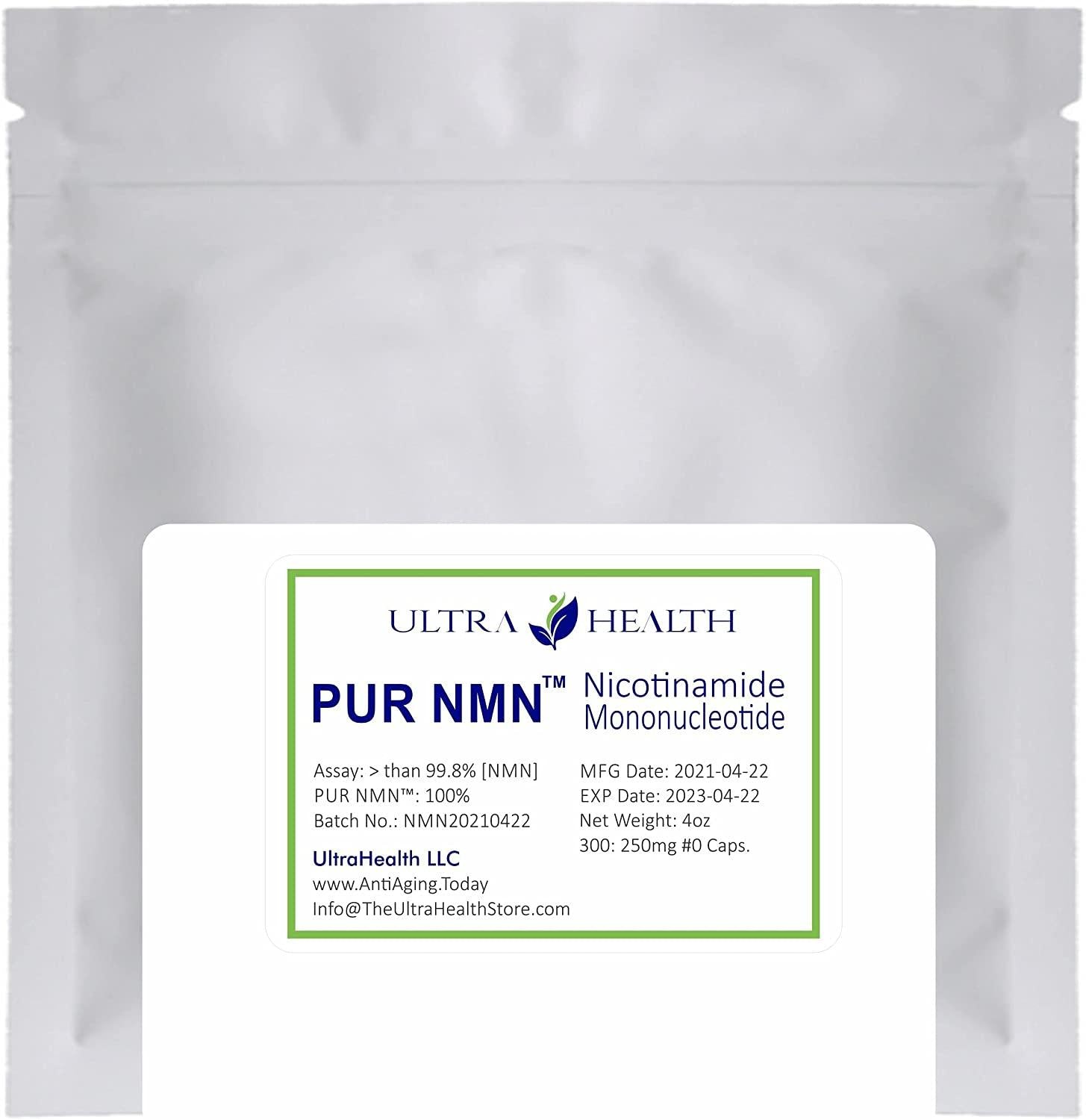 PUR NMN (nicotinamide mononucleotide) 300 Capsules, 250mg Count, Pharmaceutical Grade NMN, Best Price per Capsule, NAD Supplement