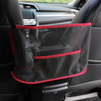 LarCapacity Car Seat Net Pocket, Handbag Purse Holder Bag Organizer StoraPet Net Barrier Dog Pouch Between Back Seats