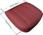 Black Panther 1 Piece PU Car Seat Cover Front Seat Protector Compatible with 90% Vehicles,Embroidery,Anti-Slip &amp; Full Wrapping Bottom W55cm*D54cm(21.65''*21.26'') (1Piece,Burgundy)