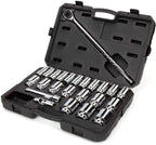 TEKTON 3/4 Inch Drive Deep 6-Point Socket &amp; Ratchet Set, 25-Piece (3/4-2 in.) | SKT35106