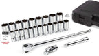 TEKTON 3/4 Inch Drive Deep 6-Point Socket &amp; Ratchet Set, 25-Piece (3/4-2 in.) | SKT35106