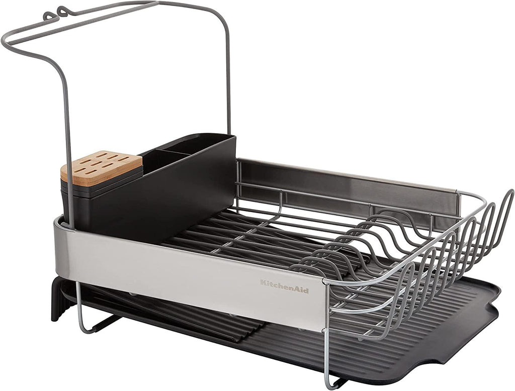 KitchenAid Full Size Expandable Dish-Drying Rack, 24-Inch, Black