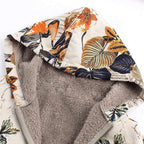 hooded vintage floral jacket