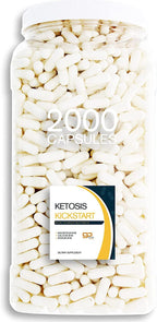 Bulk Buy Ketosis Kickstart - 2000 CT beta-hydroxybutyrate Salts for Ketogenic Diet in a Clear Square Grip Jar