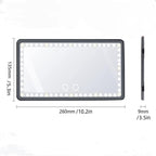 Rechargeable LED Car Makeup Mirror - Sun Visor Mirror With Fill Light For Beauty On-the-Go!