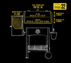 Classic Fired Pellet Grill, Smoker BBQ, Flame Broiler 700 Sq. In.