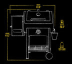 Classic Fired Pellet Grill, Smoker BBQ, Flame Broiler 700 Sq. In.