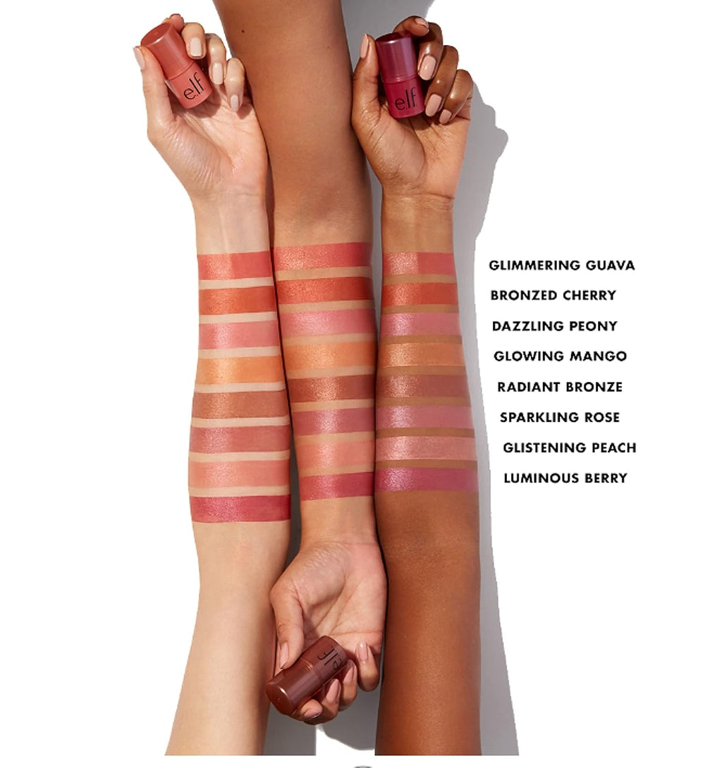 e.l.f. Monochromatic Multi Stick, Luxuriously Creamy &amp; Blendable Color, For Eyes, Lips &amp; Cheeks, Vegan &amp; Cruelty-Free, Bronzed Cherry, 0.155 Oz