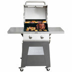 2 Burner BBQ Gas Grill Barbeque Outdoor Coo Side Tables