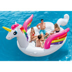 Adult Inflatable Unicorn Party Island Pool Lounger Float, White, 57266EP