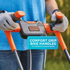 BLACK+DECKER Electric Lawn Mower with Bike Handle, 15-Inch, 10-Amp, Corded (BEMW472BH)