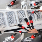 26Pcs Car Detailing Brush Set, Car Detailing Kit, Car Drill Brush/Wheel Brushes/Air Vent Brush/Buffing SponPads Kit/Washing Mitt/Cleaning Cloth