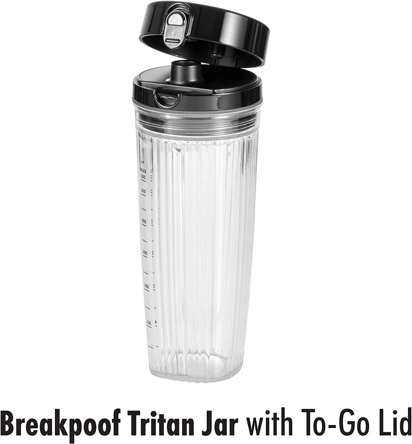 ZWILLING Enfinigy Personal Blender, Piranha Teeth Cross Blade for Ultimate Blending, Smoothies, Shakes and More, 20 fl oz Breakproof Travel Cup with Lid, BPA Free, Black