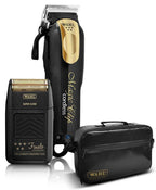 Wahl 5 Star Magic Clip Black/Gold Cordless Clipper+Finale Shaver Lithium Ion+Bag