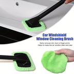 Car Glass Plastic Cleaning Brush With A Replacement Detachable Brush Head