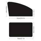4pcs Car Magnet Side Window Sunshade Curtain Magnetic Black Shading Net Sunshade Insulation Privacy Curtain Row Car Window Sunshade Curtain Universal