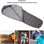 Mummy Sleeping Bag, Soft Winter Sleeping Pack Warm Skin Friendly Lightweight Zipper Closure for Camping for Hiking