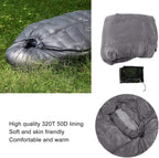 Winter Sleeping Pack, Zipper Closure Mummy Sleeping Bag Lightweight Soft Skin Friendly Warm with Adjustable Hood for Camping for Hiking